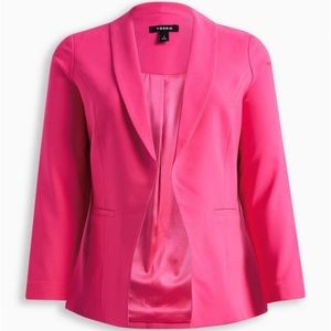 Torrid Hot PINK Blazer NWT 3xStudio Refined Crepe Shawl Collar Blazor